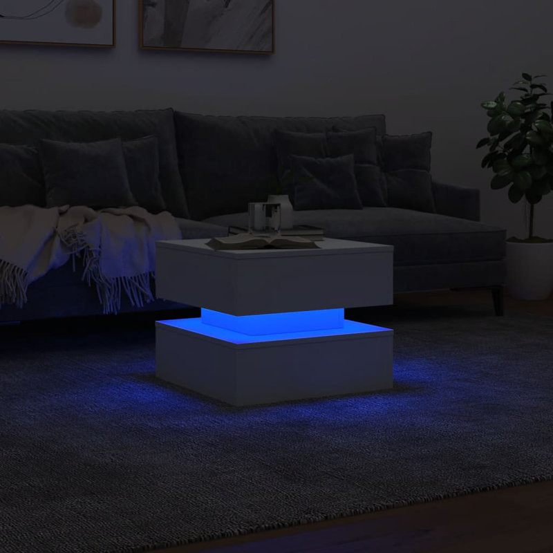Caylen Block Coffee Table, White