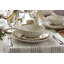 French Perle Scallop White Scallop 4-Piece Place Setting