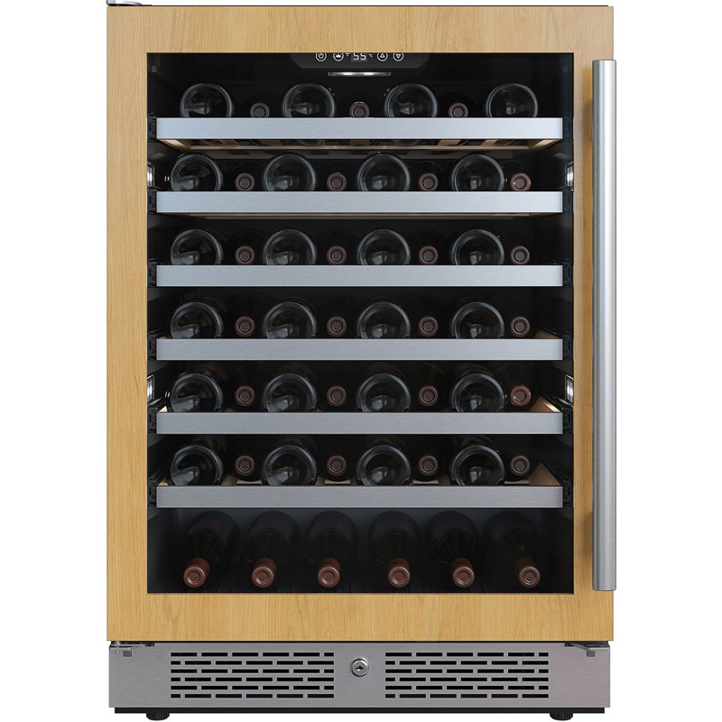 53 Bottle Single Zone Freestanding Wine Refrigerator, Right Handed