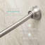 Tringle à rideau de douche incurvée extensible 42 "à 72" Hotel Comfort | Tringle de douche en acier inoxydable-5861674