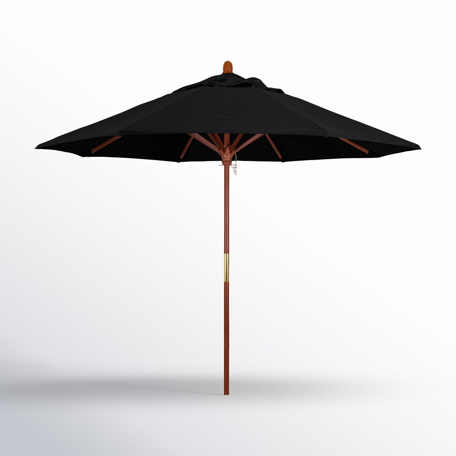 Manford 108'' Sunbrella® Outdoor Umbrella, Canvas Black Sunbrella® Canvas