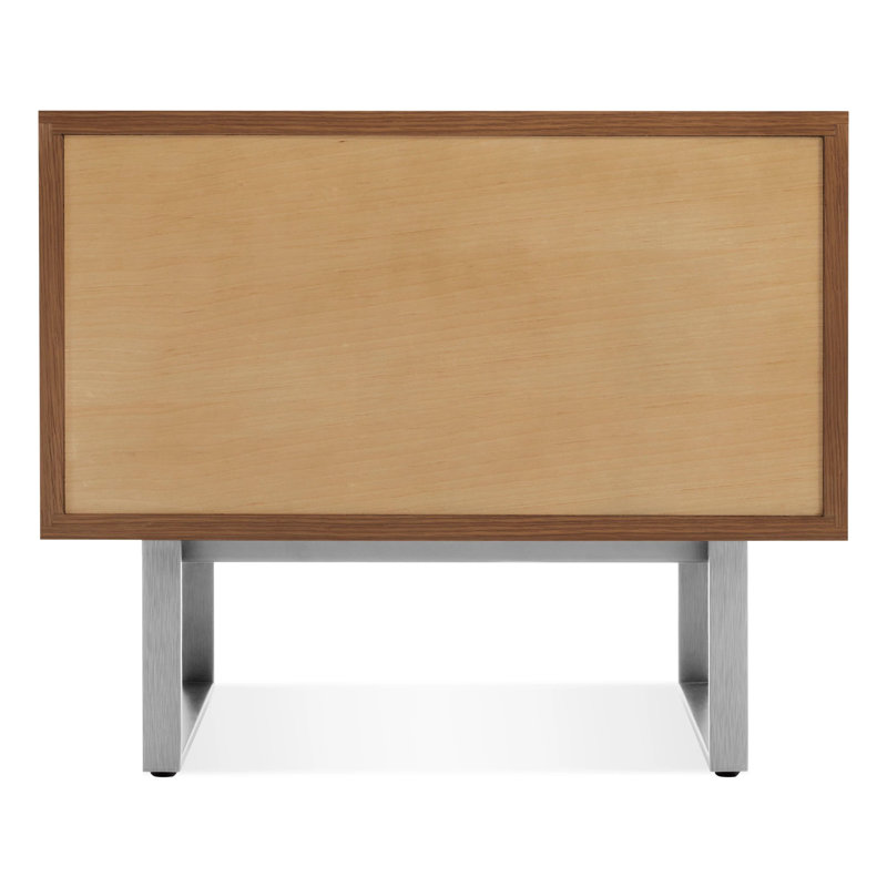 Series 11 2 - Drawer Nightstand, Silver/Walnut