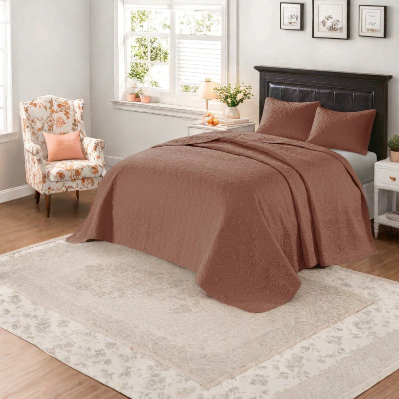 Ensemble de courtepointe réversible confortable, polyester, style décontracté pour la maison