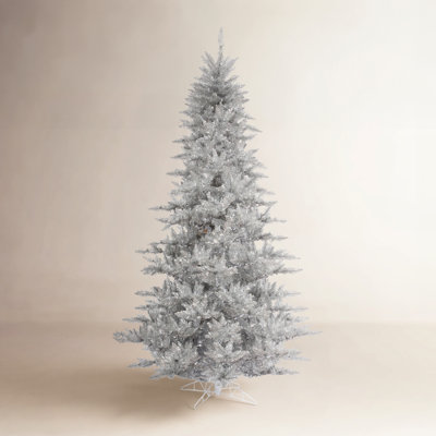 Sapin de Noël artificiel argent 7,5 pi