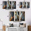 Gris et or abstrait marbre granit I - ensemble abstrait d'art mural sur toile de 3-1119377692-1119377694