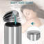 30L Round Fingerprint-Resistant Stainless Steel Step Trash Can with Soft-Close Lid and Foot Pedal for Kitchen, Bathroom, and Office Use