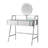33.9" Mirrored Makeup Vanity Desk With Mirror And Lights, Mirrored Console Vanity Table With 2 Big Drawers & Open Shelf, Dressing Table With Charging Station For Bedroom