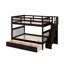 Lit superposé avec tiroirs et escaliers, structure de lit superposé avec tablettes de rangement, lit superposé en bois-1885070645