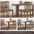 Tanvier Slatted Back Dining Chair Solid Wood Side Chair-682078794