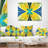 Yellow Fractal Stained Glass - Abstract Printed Pillow-30628769-30628765