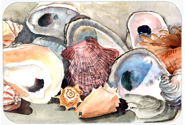 Caroline's Treasures Sea Shells Glass Cutting Board