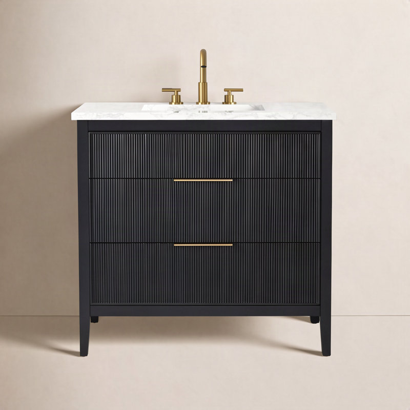 Emma 36" W Single Vanity, Black