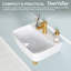 DeerValley Rectangular Wall-Mounted Bathroom Sink, White Ceramic Basin with Tap Hole, 41x32x12cm