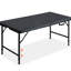 Table pliante d'extérieur multifonctionnelle de 4 pi pour pique-nique, jeux et bureau, paquet de 2, hauteur réglable de 21,8 po à 29,4 po, verrouillage par gravité, pieds enveloppés de mousse, barbecue à usage intérieur / extérieur, fête,