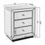 Armoire à miroir à trois tiroirs l 22 po x P 16 po x 26,8 po Flash Silver