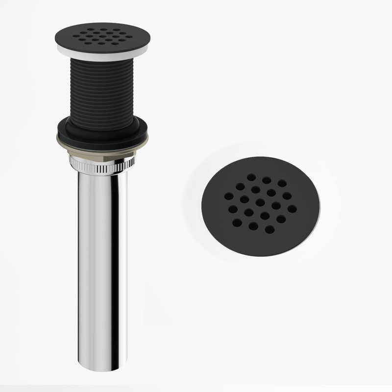 Vessel Grid Bathroom Sink Drain, Matte Black