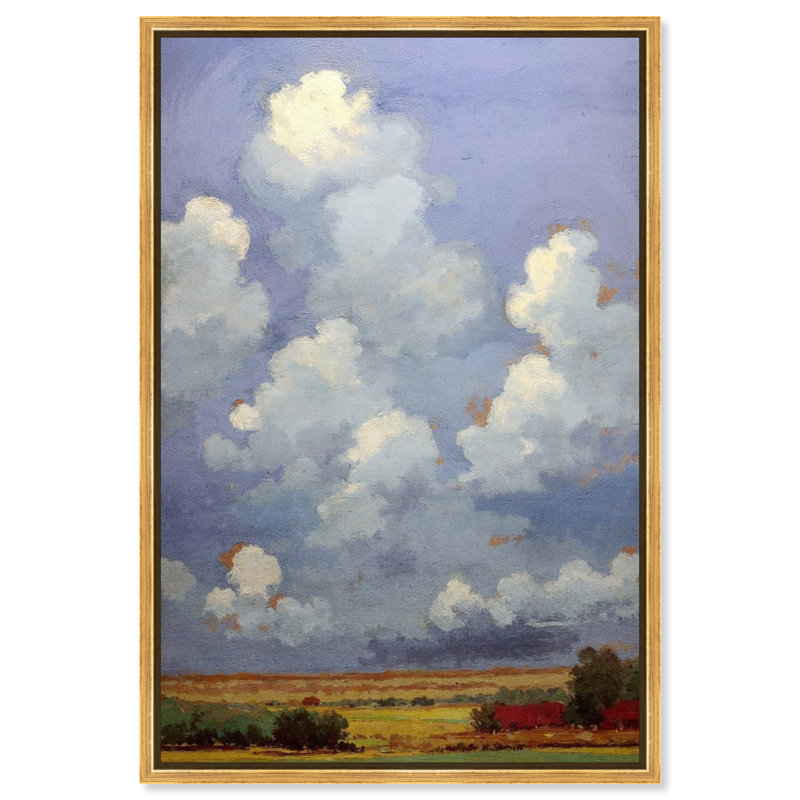 Dreamy Sky Print by Oliver Gal, 37"H x 55"W, Gold Floater Frame