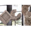 Sculpture en bois érodé C sur support, assorti