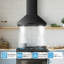 Hotte de cuisine murale en acier inoxydable convertible de 30 po de 900 pi³ / min VIKIO en acier inoxydable avec DEL, filtre à charbon et contrôle des mouvements-119304360