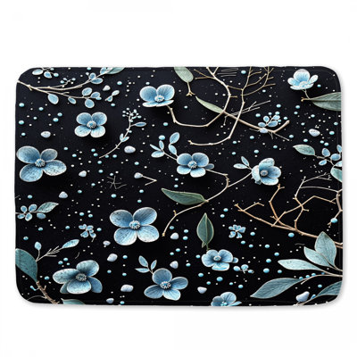 Tapis de bain floral