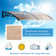 HOMCOM 195cm W x 80cm D Plastic Cover Retractable Door / Window Awning