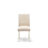 5 Piece Dining Table Set for 4 Includes a Round Kitchen Table with Dropleaf and 4 Light Beige Linen Fabric Parson Dining Chairs, Linen White-155773775-155773771-155773779
