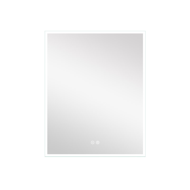 Azamat 30"H Recessed or Surface Mount Frameless LED Medicine Cabinet With  Adjustable Shelves, 30" H x 24" W x 4.63" D