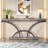 71'' Long Console Table Marble Top with Metal Legs for Entryway-1458491278