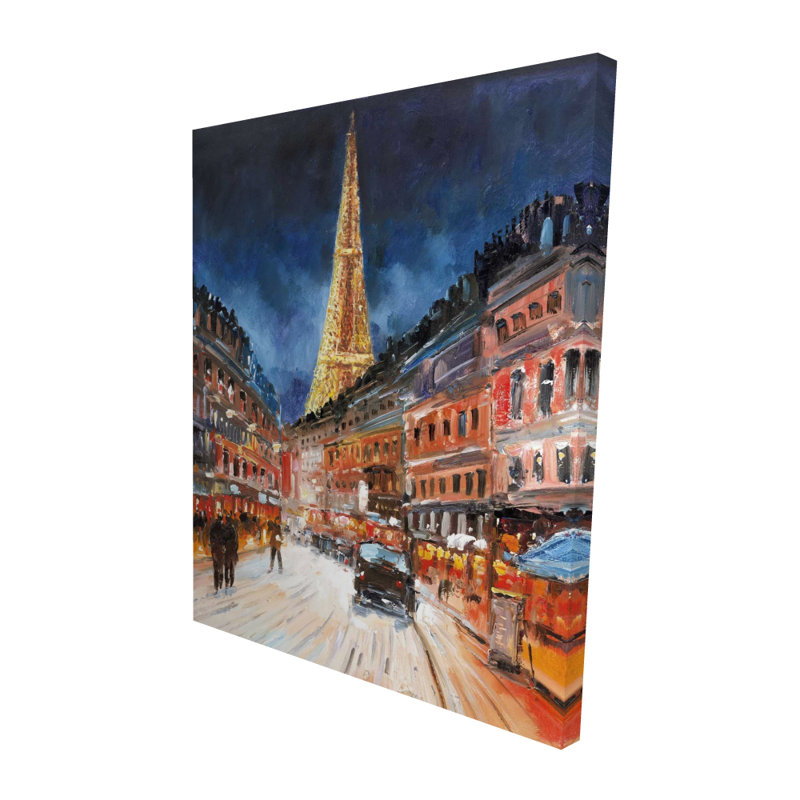 Illuminated Paris - Toile de chambre à coucher de construction pour la décoration intérieure