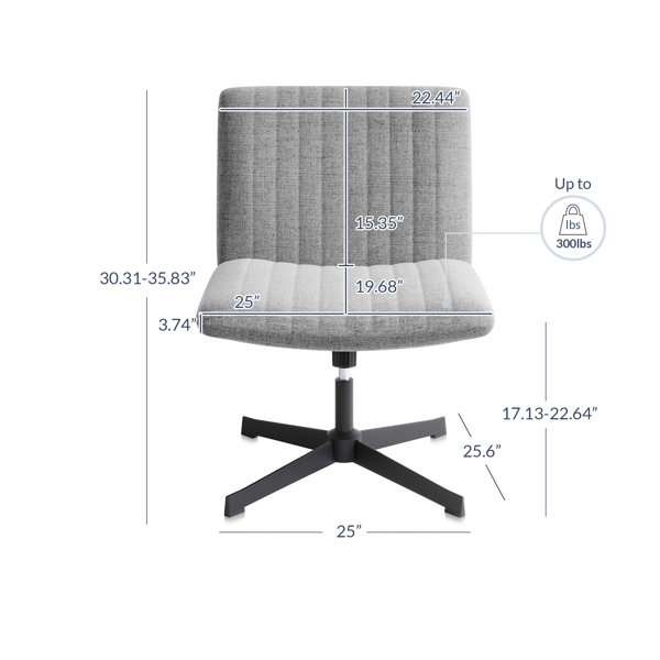 Everett Upholstered Swivel Desk Chair