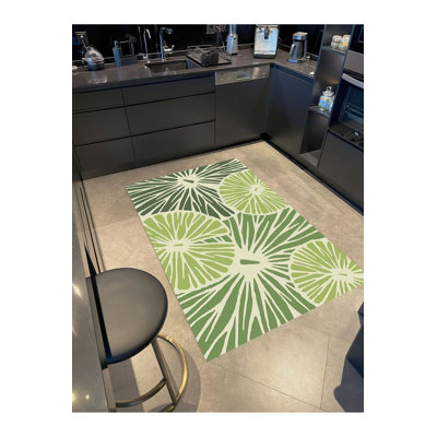 Tapis décoratif moderne à motif tissé lavable à la machine Sun