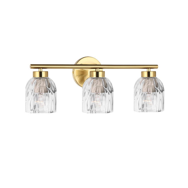 Éclairage pour meuble-lavabo 3 lumières Griffith, Laiton vieilli