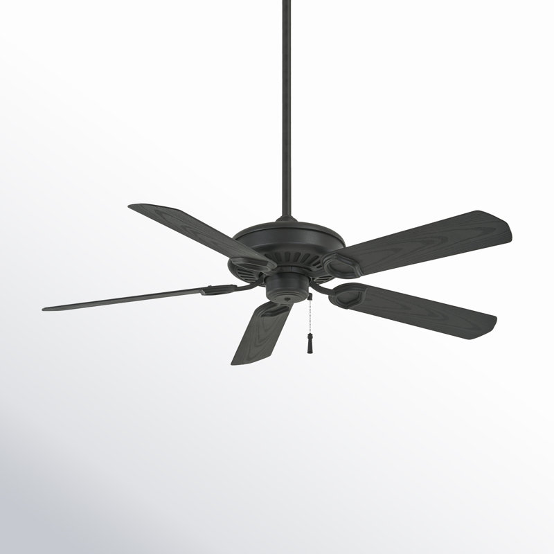 54" Sundowner 5 - Blade Standard Ceiling Fan with Pull Chain, Coal