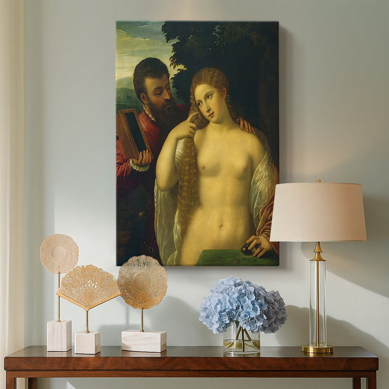 «Allegory of Love», toile tendue par Titian, 24 po x 36 po