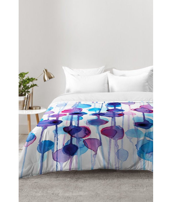 Ensemble d'édredon Watercolor, Édredon pour lit simple TG + 1 taie décorative