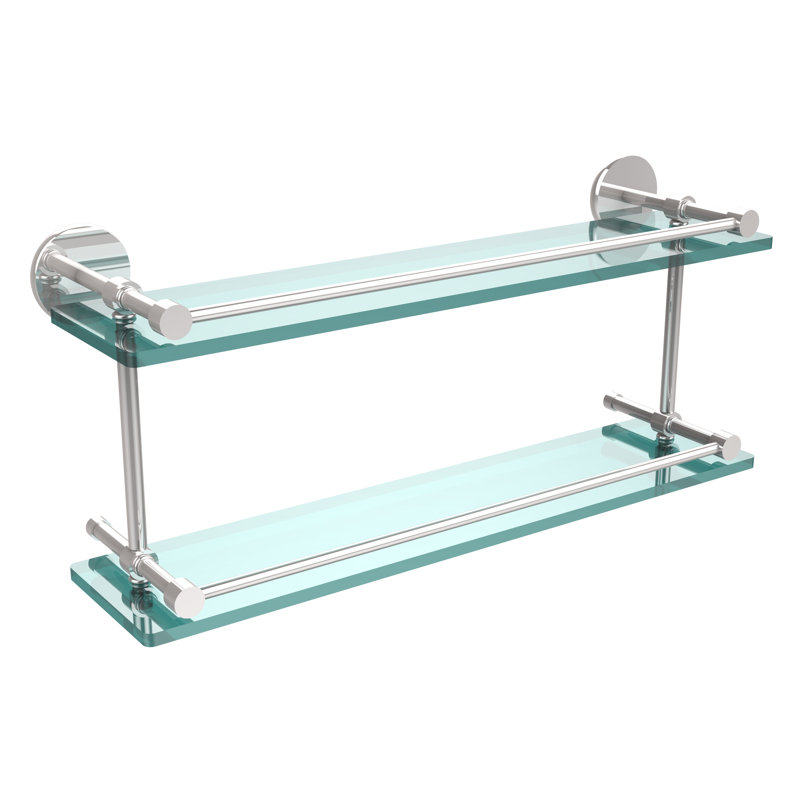 Dalston 2 Piece Tiered Shelf, Polished Chrome
