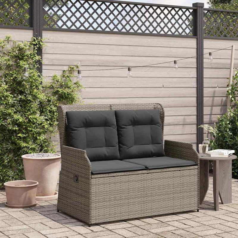 Garden Bench, Black, Grey