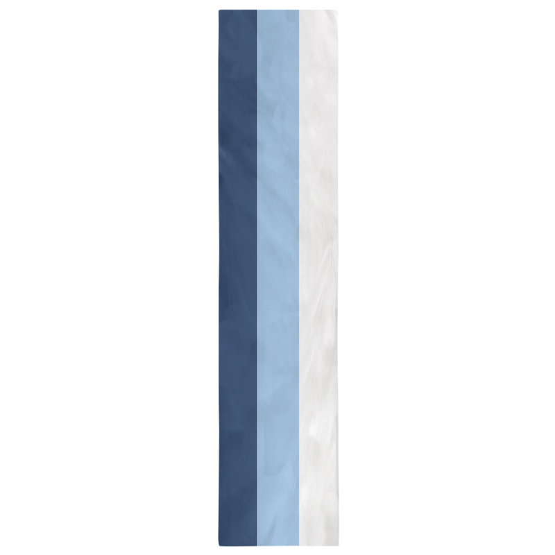 Chemin de table, Tampa Bay, 90 po x 16 po, Bleu marine / bleu clair / blanc