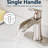 Modern Bathroom Sink Tap - Waterfall Spout With Pop Up Drain, Brushed Nickel, Single Hole, Side , Cartridge Valve, Handle, Geometric Design Faucet Basin Deck Mounted, Design, Bath Interior-121645561