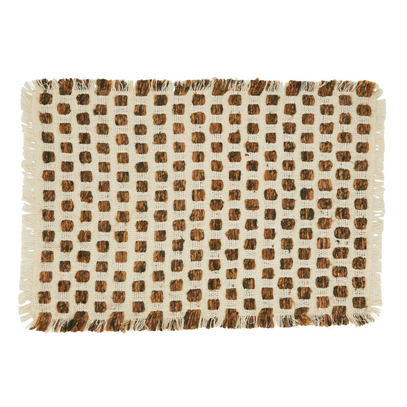 June Collection 100% Cotton No Pattern Rectangle Placemat