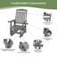Fauteuil oscillant en poly pour bois avec porte-gobelets amovibles-1570541897