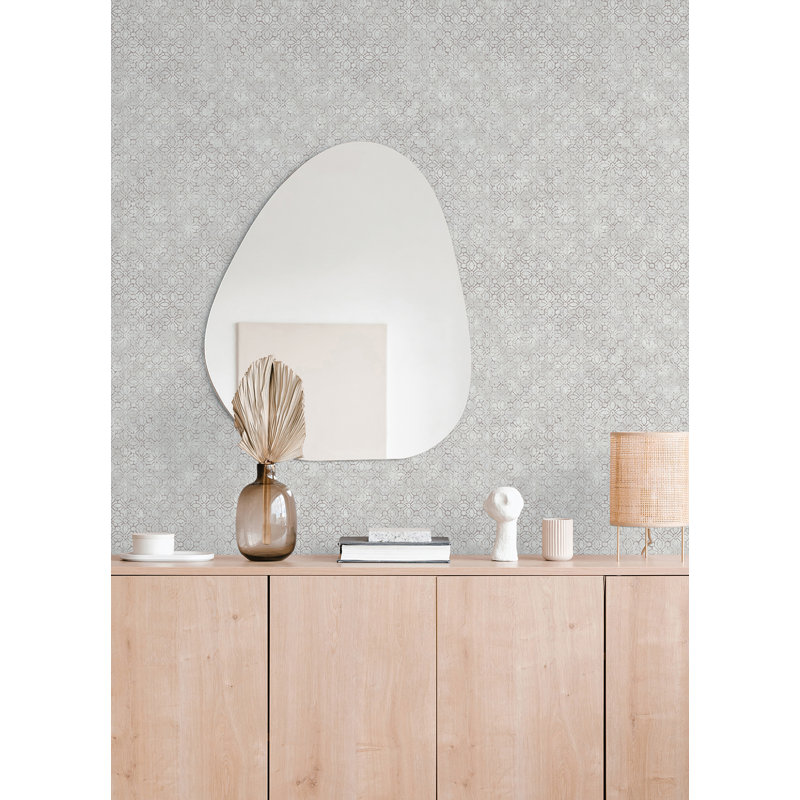 Khauta Metallic Wallpaper Roll, Gray