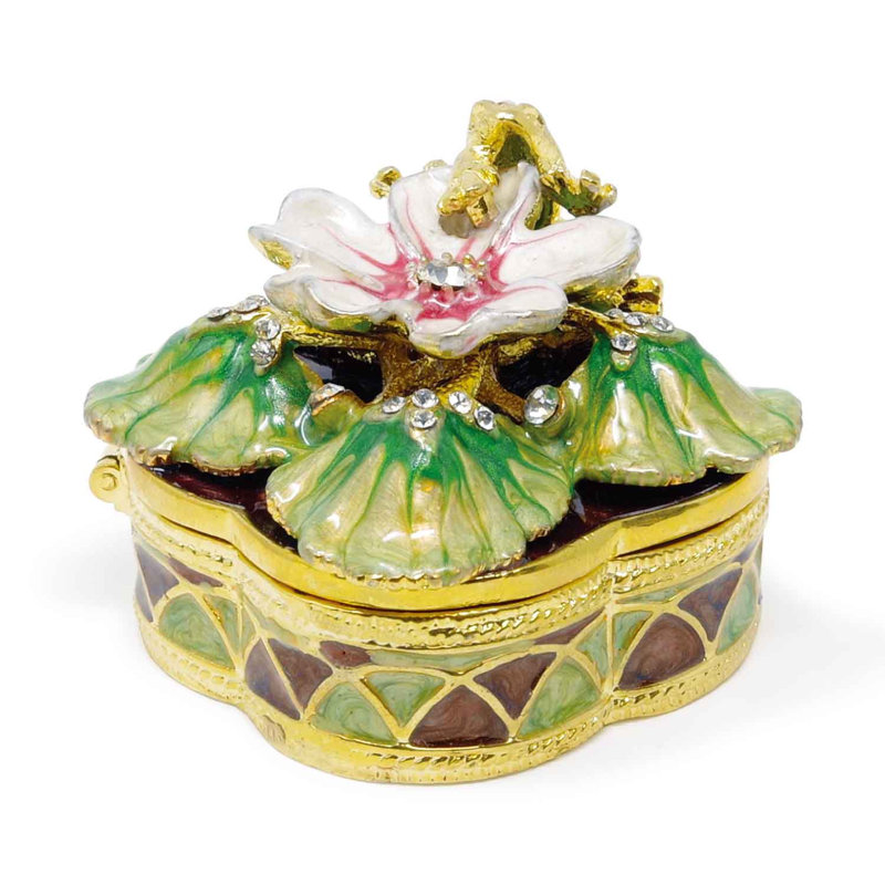 Boîte à bijoux à fleurs 1 1/2 po L x 1 1/2 po