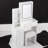 Jamie Cabinet Vanity Table with Padded Stool-2087692803