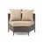Beige Cushion/Brown Frame selected