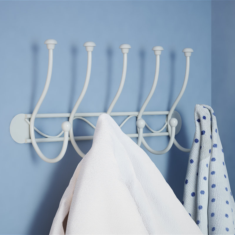 Aubervilliers Metal Wall 10 - Hook Wall Mounted Coat Rack
