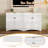 Farmhouse TV Stand with 2 Drawers for TVs Up to 70", Versatile Wood Grain Sideboard with Adjustable Shelves, Mid-Century Buffet Cabinet with Rustic Handles for Living Room/Bedroom-306793739