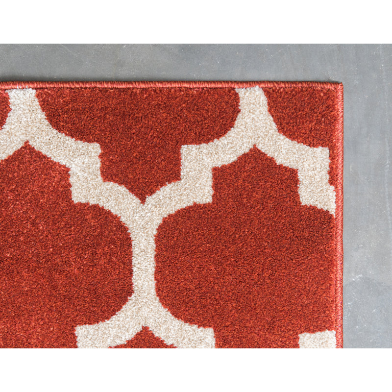 Tapis à motif géométrique crème Molly, Rectangle 7 pi 1 po x 10 pi