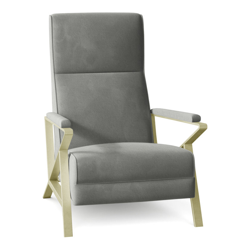 Infinity 28.25" Wide Manual Standard Recliner, Brushed Brass, Pewter (9953 65)