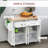 Kitchen Island On Wheels(No Include Stool)-1682790429